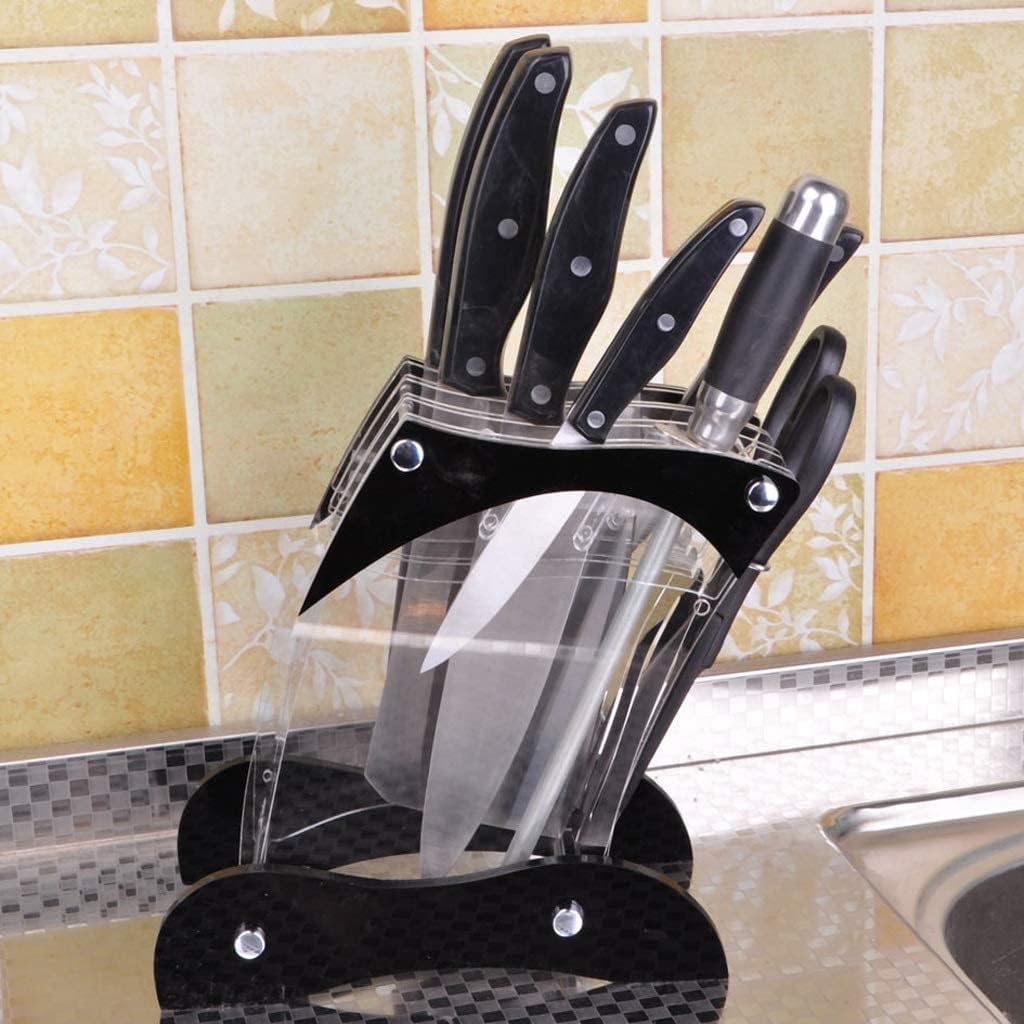 Kitchen Knife Holder Storage Knife Block Acrylic Knife Holders Kitchen Knife Block Knife Storage Stand Holder Storage Organizer Tool Knofe Holder