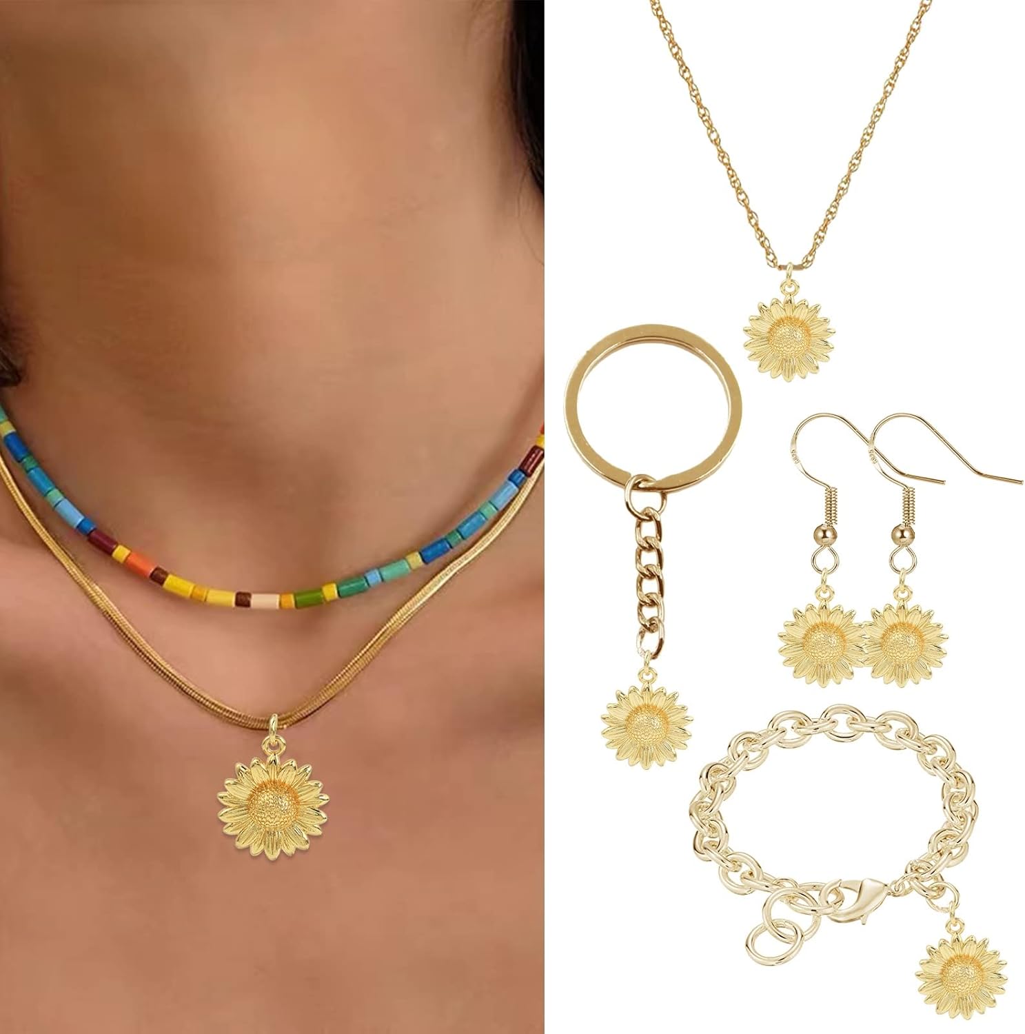 KitBeads 18k Real Gold Plated Daisy Charms - Brass Floral Sunflower Mini Chrysanthemum Flower for Jewelry Making Bulk (10pcs) - Image 7