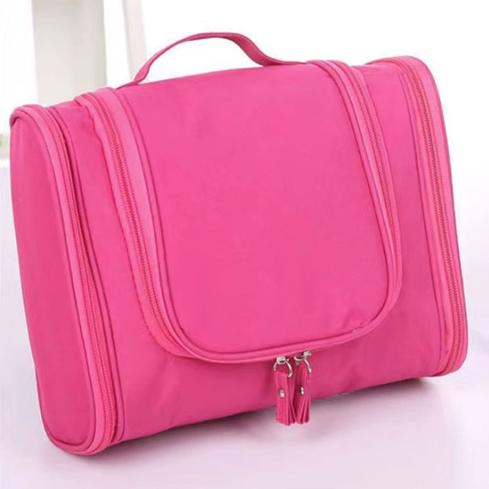JINGYAN Borse da toilette Portable Women Cosmetics Waterproof Bags Zipper Storage Make Up Carry on Travel Makeup Handbag