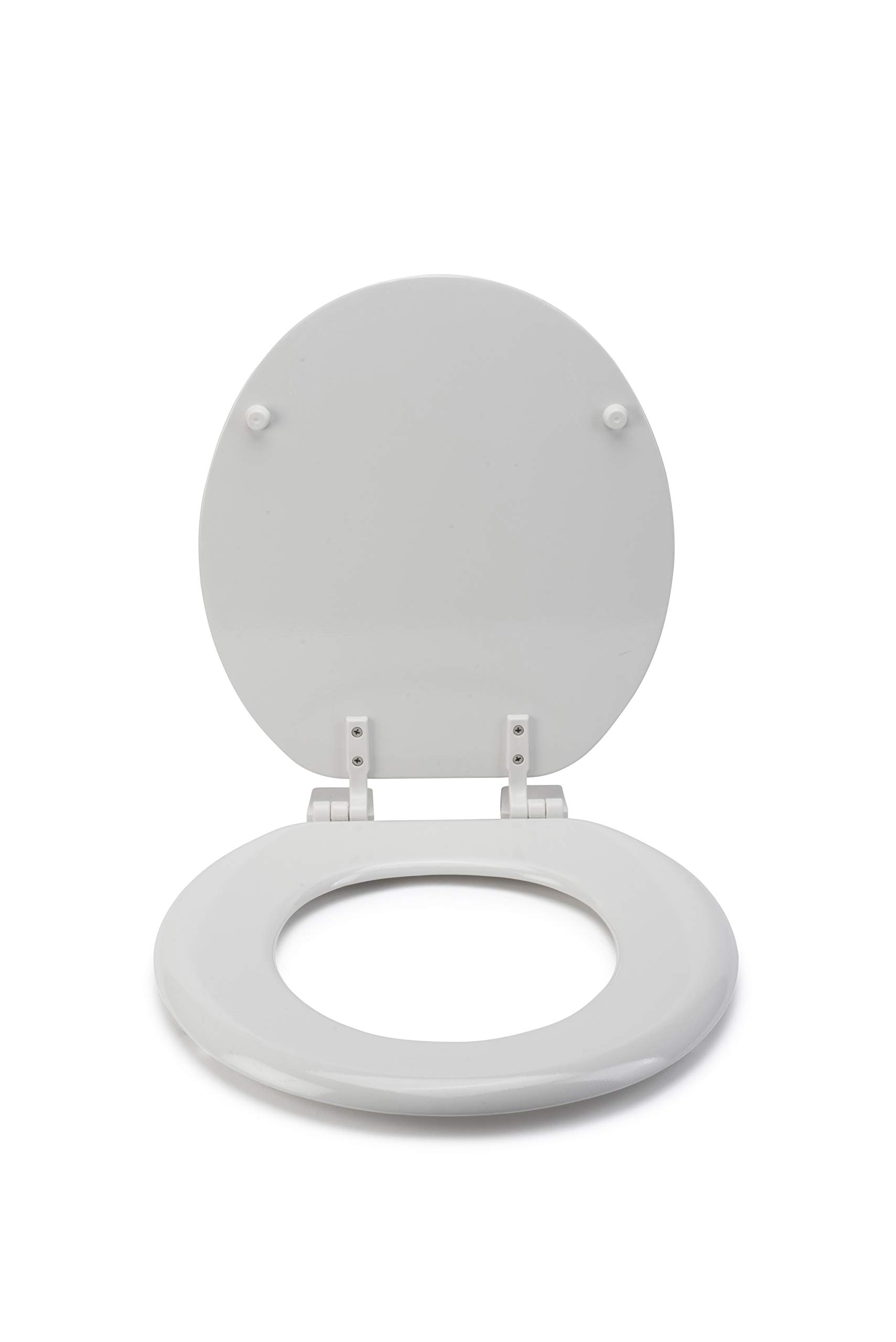Croydex Sit Tight Buttermere Toilettensitz Aus Holz – Antibakteriell, Weiß, 43,5 X 37,2 X 6 Cm, Einfach Zu Montieren