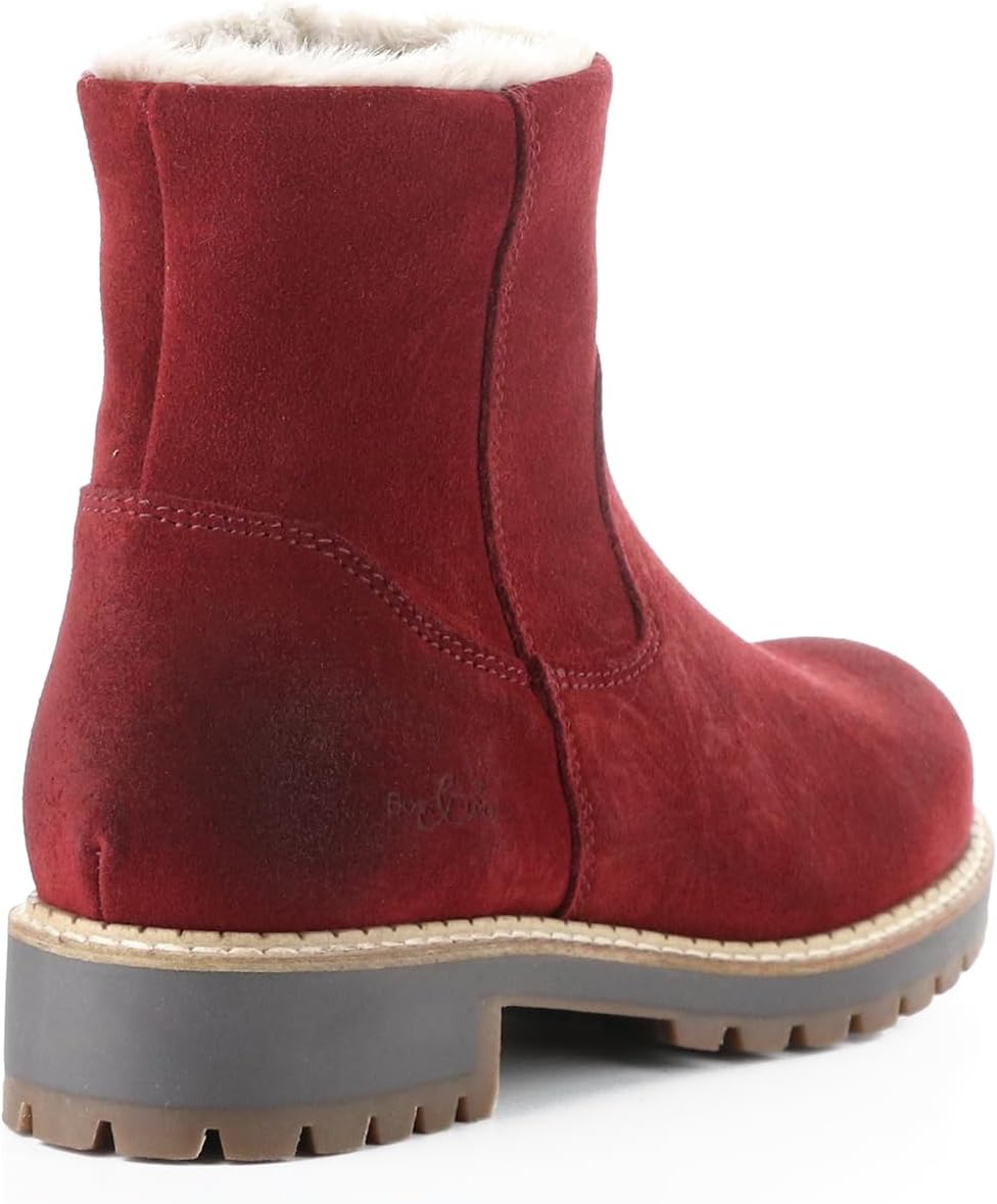 Bos. & Co. Suede/Fantara Faux Fur Side Zip Boots - Calib