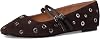 The Greta Bailarina de Doble Tira en Piel con Ojetes Decorativos 7