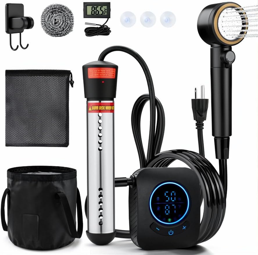 Protable Shower, Portable Camping Shower for Travel, Beach, Hiking