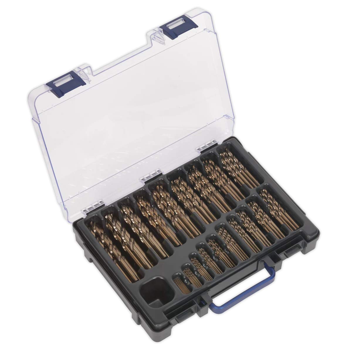 Sealey HSS Cobalt Fully Ground Drill Bit Set 1-10mm 170 Pieces Tool Kit DBS170CB
