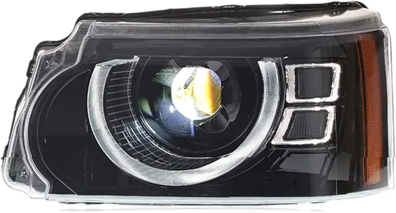 Car Led Headlights Compatible With Land Rover Range Rover Sport 2010-2013 L320 Upgrade LED Front Lights Automobile Parts LR023551 LR023552(Sports yellow film)