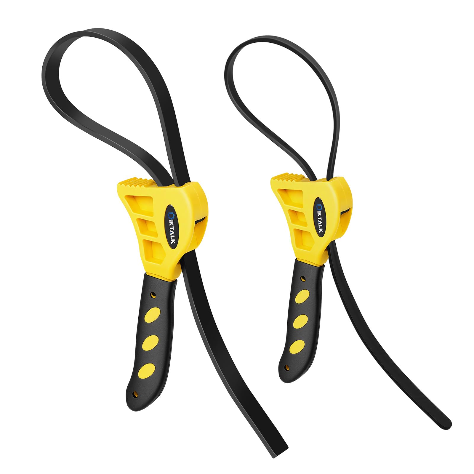 Photo 1 of DikTalk 2-Pack Rubber Strap Wrench Set, 4" & 6" Oil Filter Wrench and Jar Opener for Plumbing, Water Filter, Sink Drain & Tub Drain Removal | Non-Slip Adjustable Universal Tool