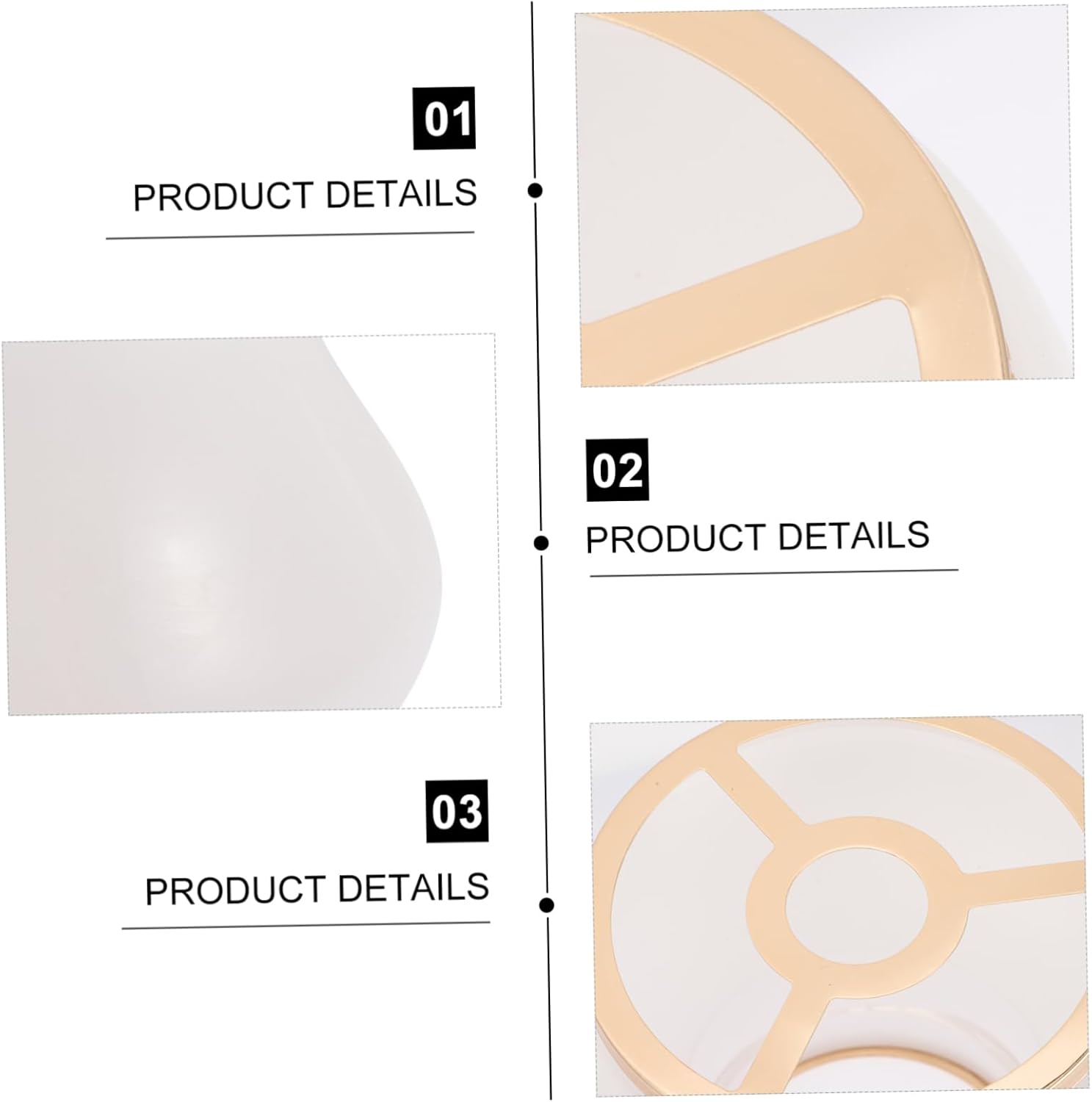 TEHAUX 2pcs Small Glass Lamp Shade Versatile Light Cover for Ceiling Wall Floor Fixtures Elegant Design for Home Hotel Office Lighting