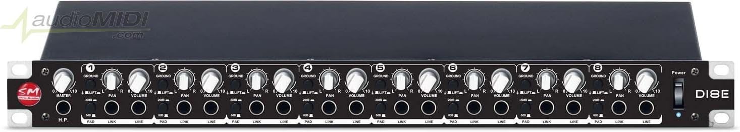 DI8E 8 Channel DI Box with line Mixer