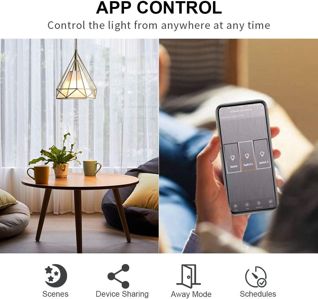 Smartphone displaying the Smart Life app interface for controlling lights remotely.