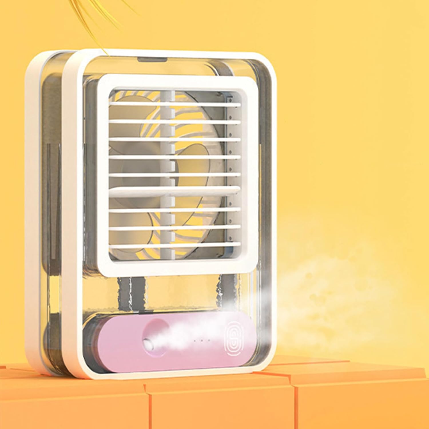 Portable Air Conditioners Household Spray Refrigeration Small Conditioners Indoor Water Electric Fan Night Light Fan Spray, Purple