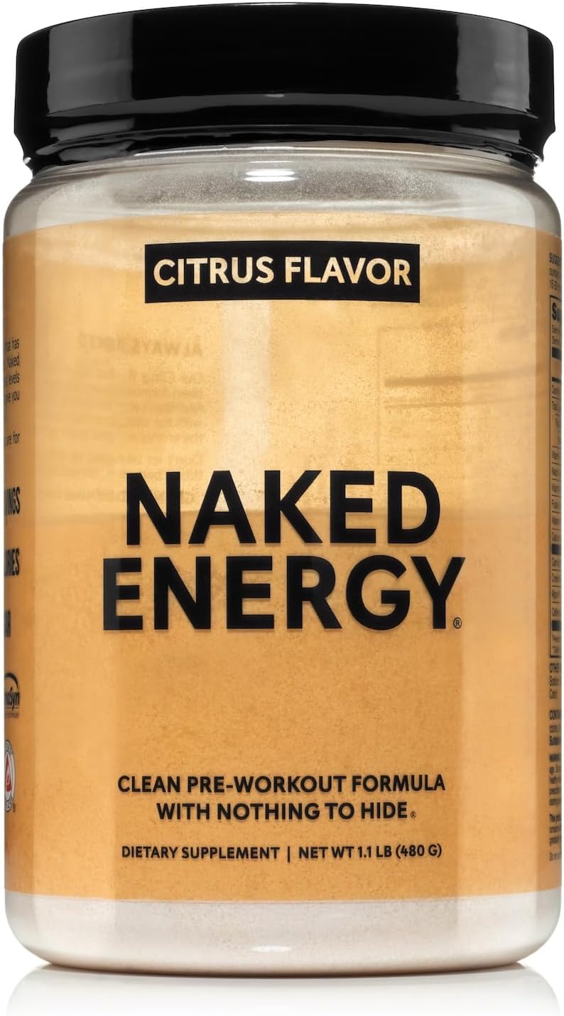 Citrus Energy - Citrus Flavored Clean Pre Workout Supplement for Men and Women, NSF Certified, Vegan Friendly, No Added Sweeteners, Colors Or Flavors - 30 Servings
