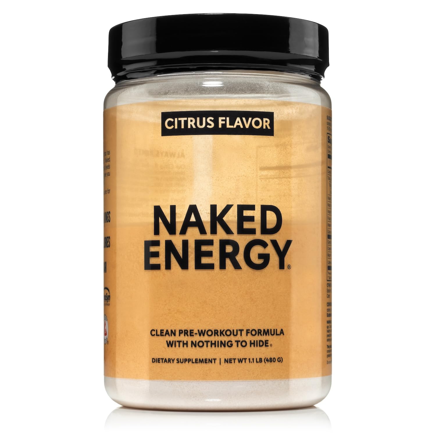 Citrus Naked Energy - Citrus Flavored Clean Pre Workout Supplement for Men and Women, Vegan Friendly, No Added Sweeteners, Colors Or Flavors - 30 Servings