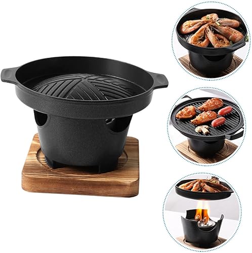 Miniatura 3 de BESTOYARD 2 juegos de utensilios de cocina coreanos herramientas japonesas al aire libre parrilla horno parrilla estante de metal asado estufa de