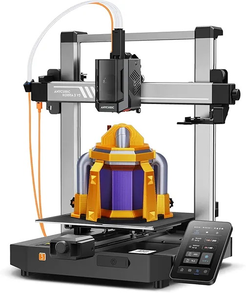 Anycubic Kobra 3 V2 3D Printer Only, Support Multi-Color 3D Printing Need with Additional Anycubic ACE Pro, Max 600mm/s High Speed, Built-in Camera Higher Precision Higher Success Rates 255×
