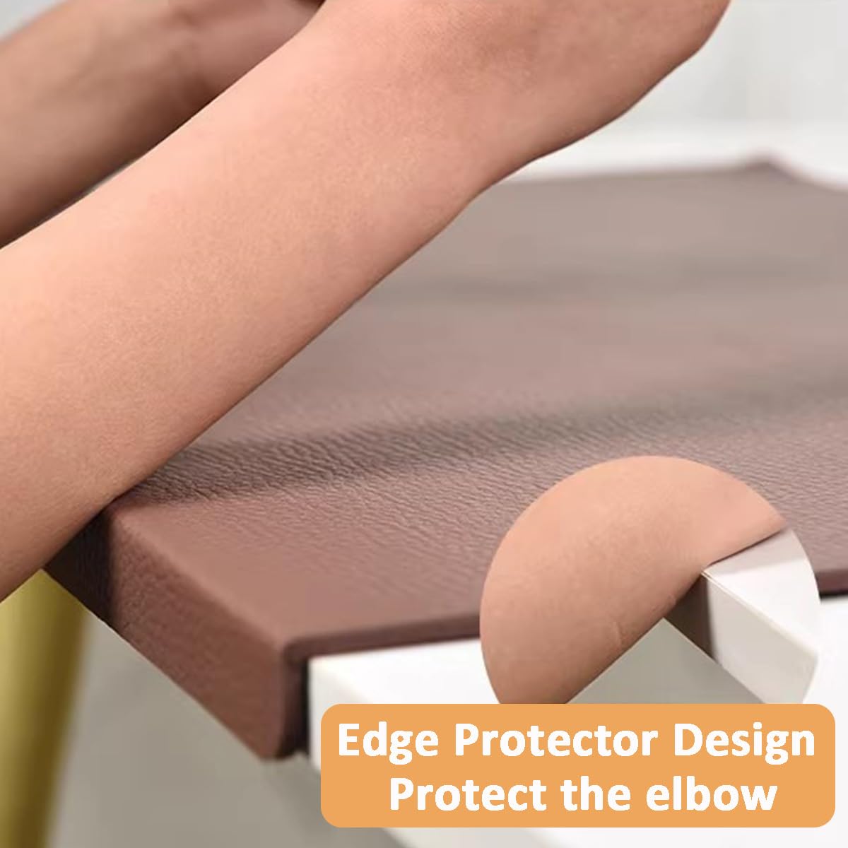 Sous-main de bureau antidérapant en cuir avec protection des bords, imperméable, grand sous-main de bureau étendu pour ordinateur portable, tapis d'écriture lisse pour travail/étude (bleu ciel, 100 x