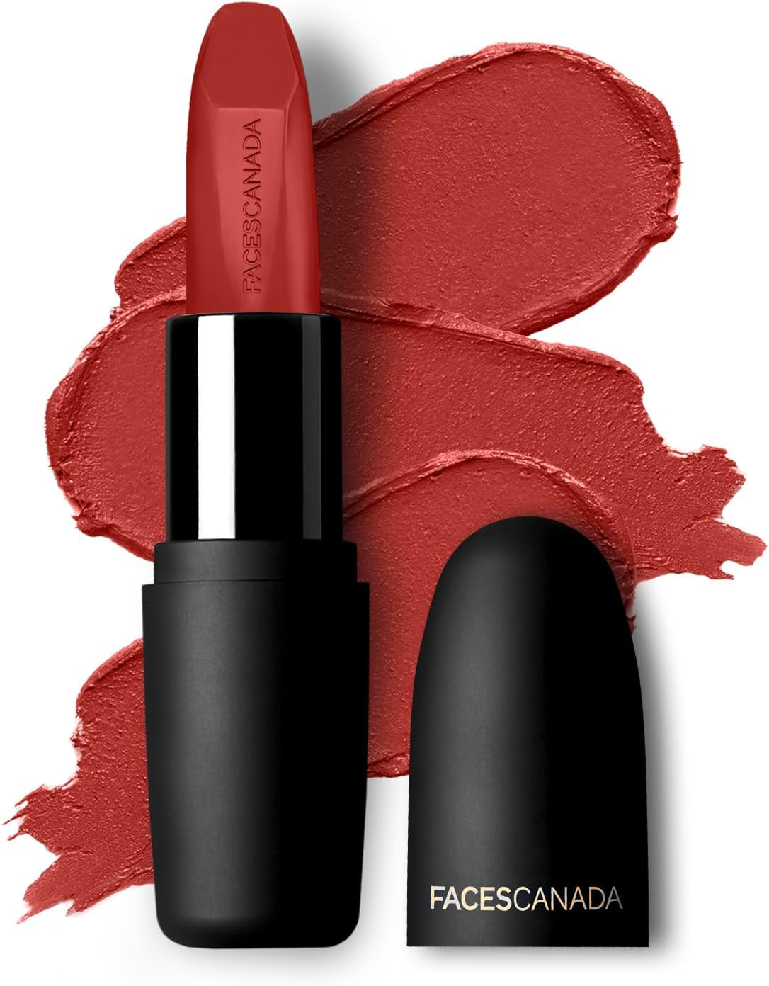 FACES CANADA Weightless Matte Lipstick - Jungle Red 29 (Red), 4.5g | Highly Pigmented Lip Color | Smooth One Stroke Glide | Moisturizes & Hydrates Lips | Vitamin E, Jojoba & Almond Oil Enriched