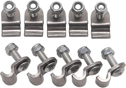Edelbrock Russell 654030 - Abrazaderas de freno de acero inoxidable, 12 piezas