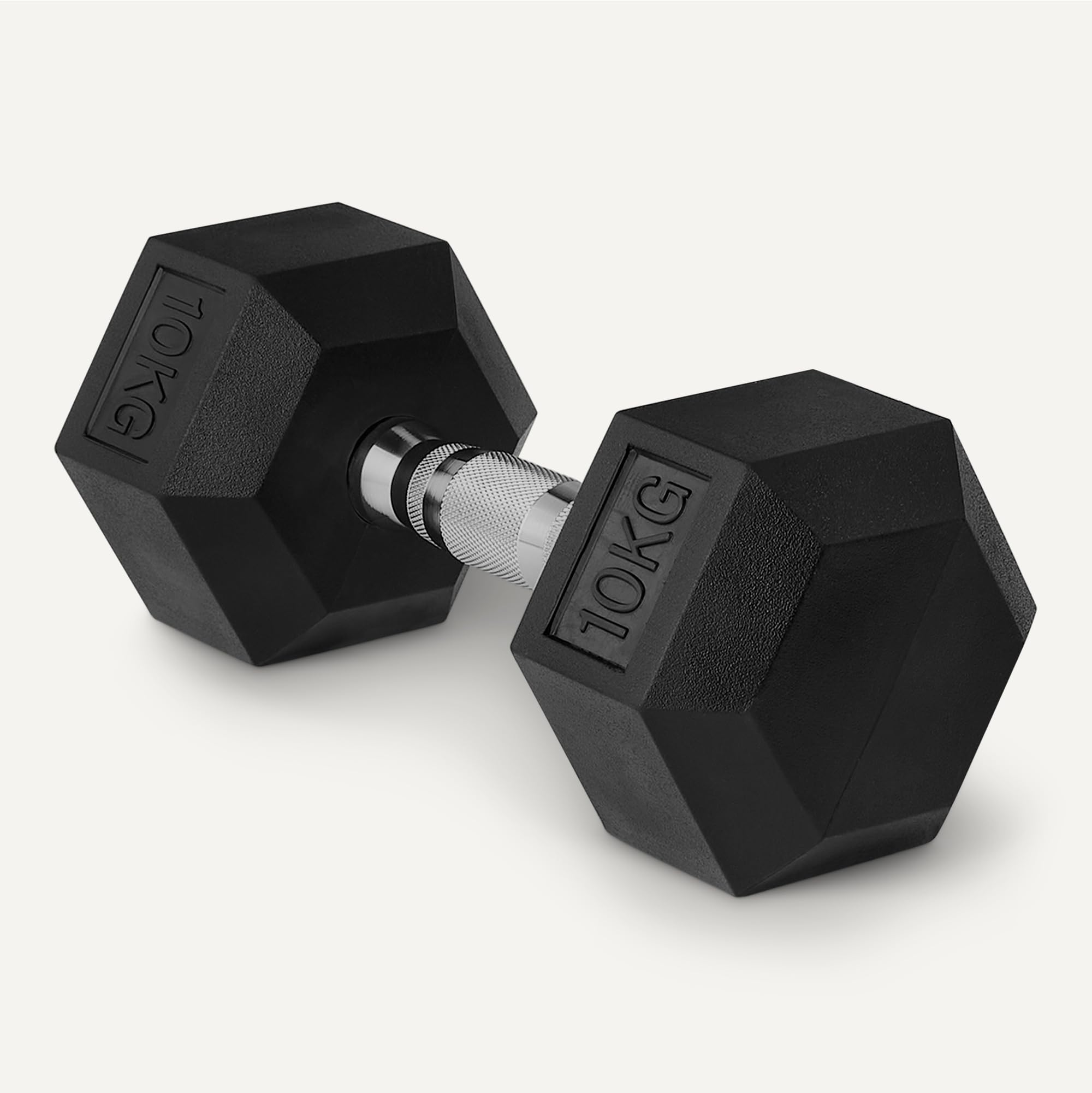 Amazon Basics Rubber Encased Hex Dumbbell Weights Set