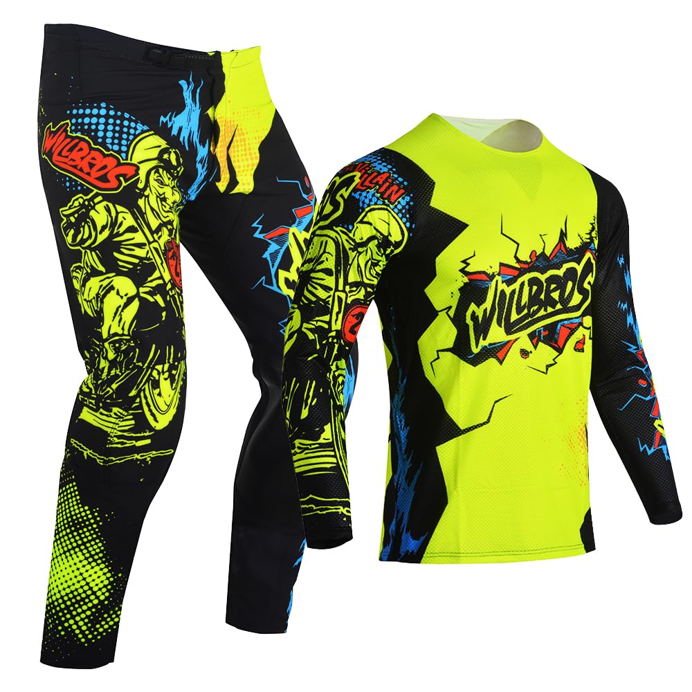 Młodzieżowa koszulka i spodnie Motocross i MX BMX Enduro MTB motocykl quad terenowy wyścigi dla dzieci chłopcy dziewczęta