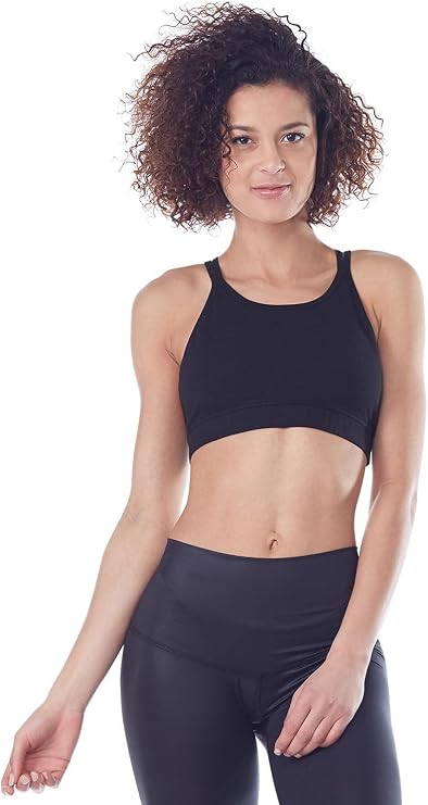 Hard Tail Double Cross Sports Yoga Bra Womens White - Medium