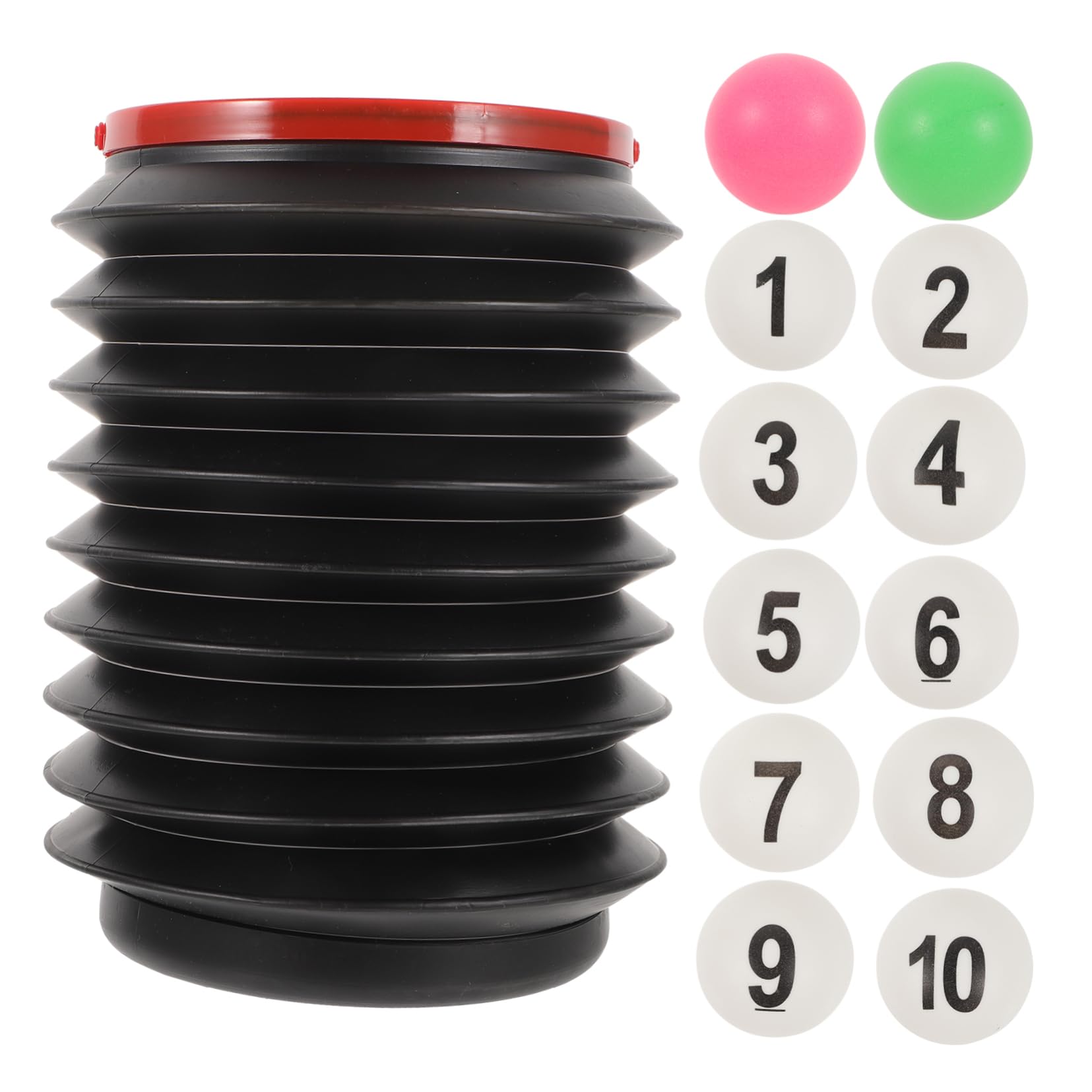 Toddmomy Balls with Numbers 13pcs Abs Table Tennis Balls Printed Storage Bucket