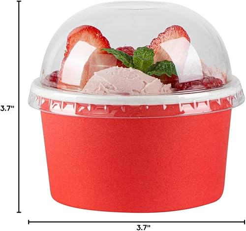 Miniatura 22 de Solo tapas tapas en forma de cúpula, 50 tapas de plástico transparente para tazas de Coppetta To Go de 8 onzas - Las tazas se venden por separado,