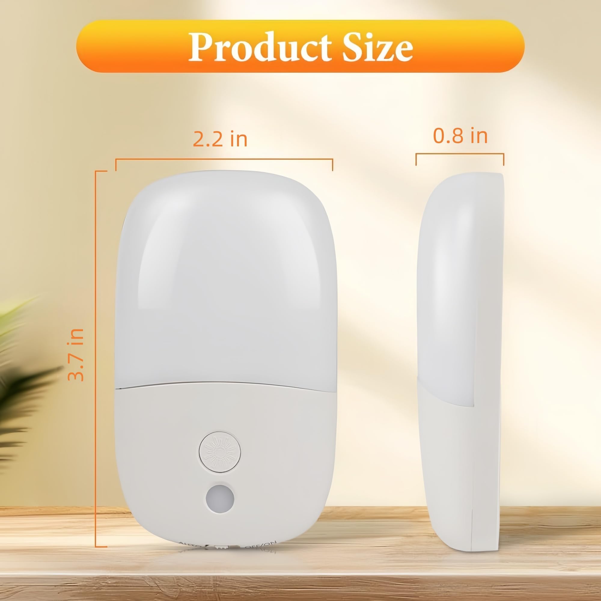 Aerkersun Night Lights Plug into Wall Dimmable with On Off Switch Led Night Light Plug in Automatic Dusk — view 9