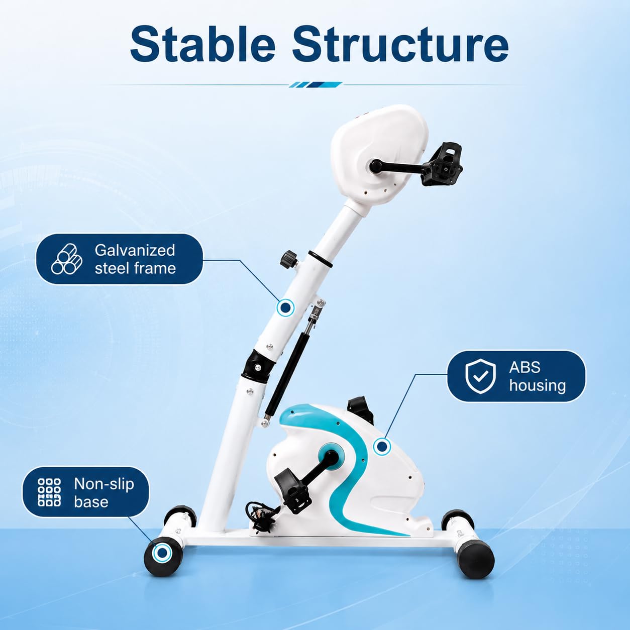 Home Elektryczny rower treningowy, ćwiczenie pedałowe z wyświetlaczem LCD, Elektryczna maszyna rehabilitacyjna dla osób starszych i niepełnosprawnych, idealny do treningu odwykowego w domu
