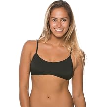 JOLYN Ryan Tie-Back Athletic Bikini Top for Competitive Swimming, Lifeguarding, Full Coverage Womens Swimsuit Top