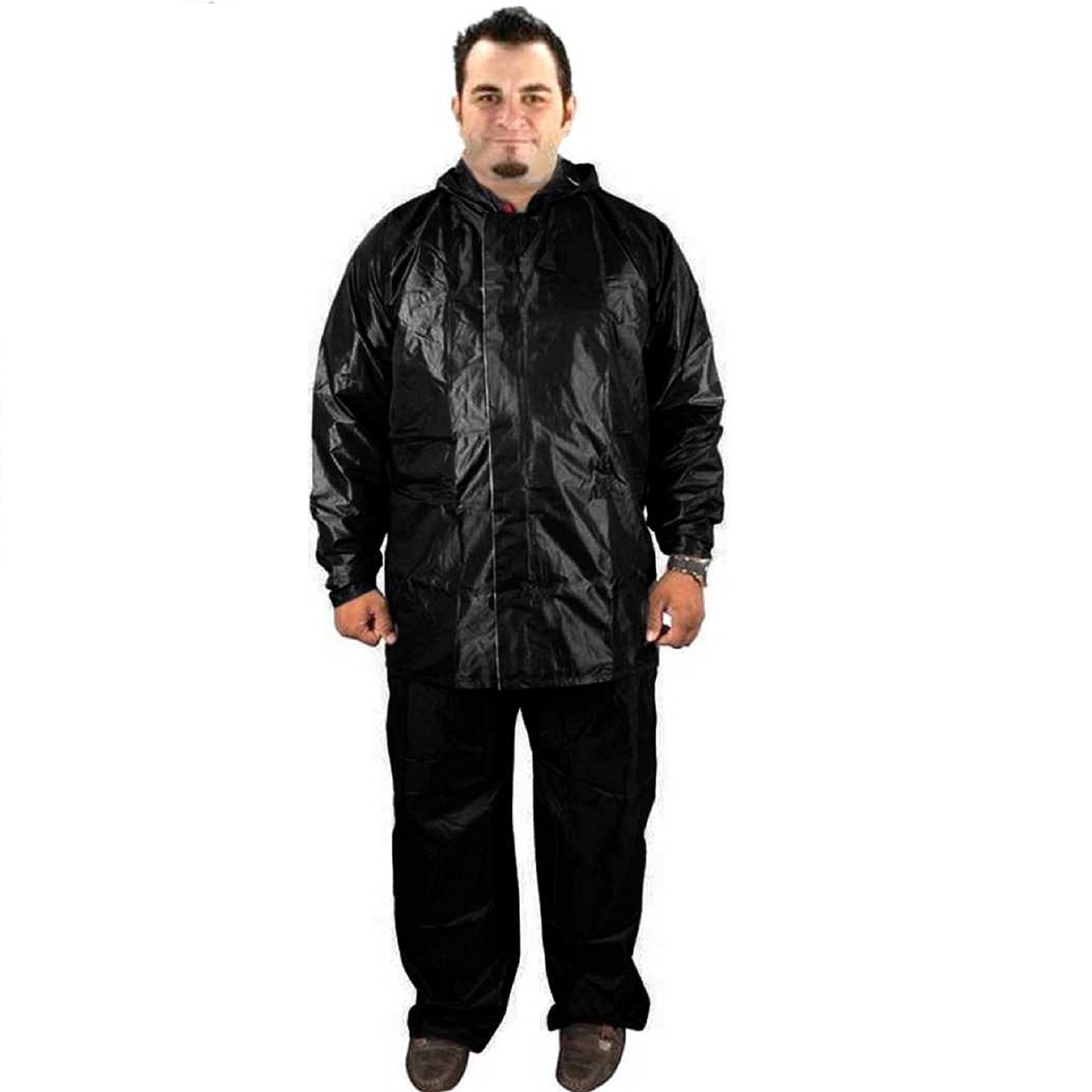 vordvigo Lightweight Waterproof Raincoat set of Top & Bottom for Men's with hood (Black & Blue)-picture-49