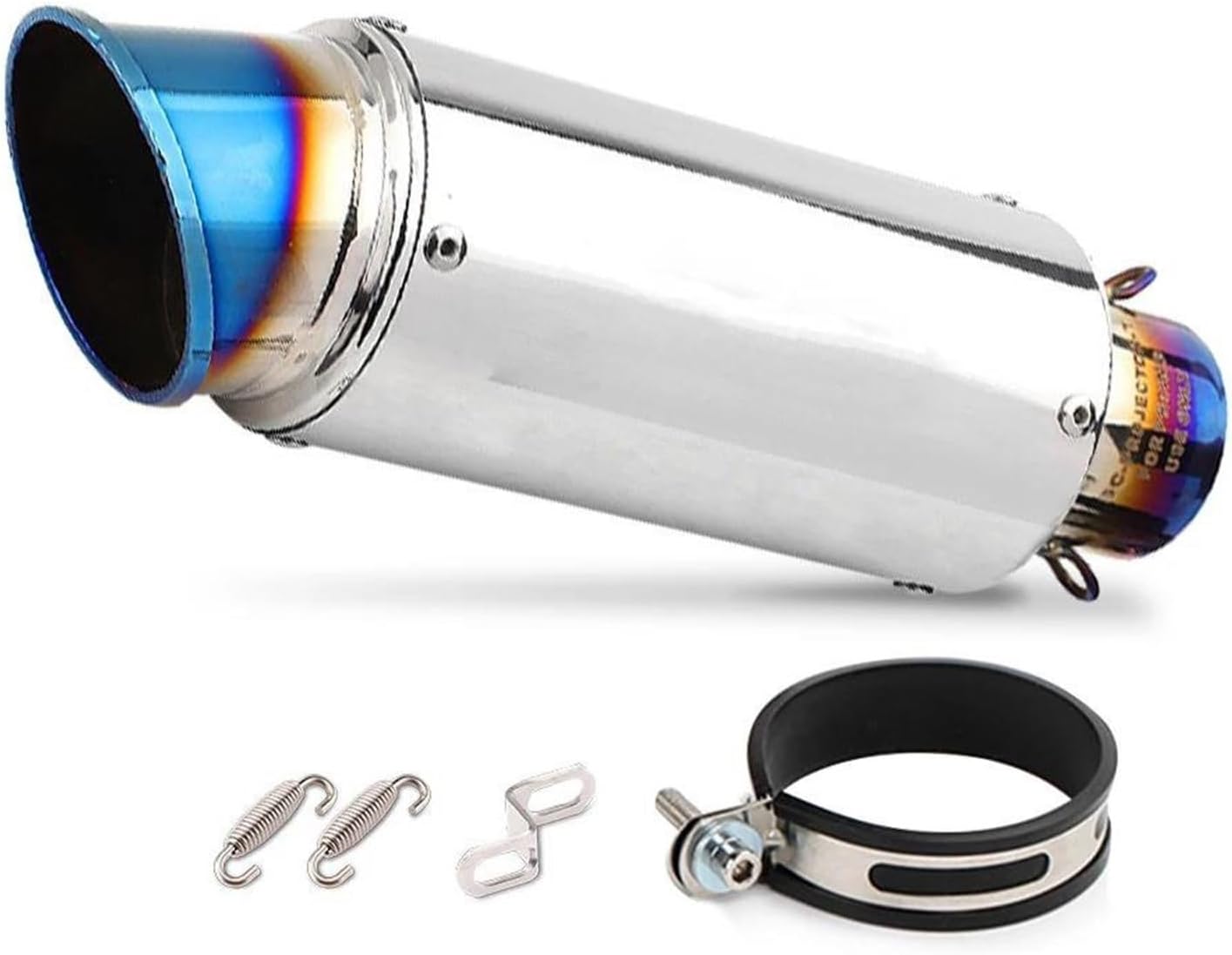 Exhaust Type 51/60MM Stainless Steel Straight-through Motorcycle Exhaust Pipe For Motorcycle Universal Modify Accessories Motorcycle Exhaust Header (Beige : G 60MM)