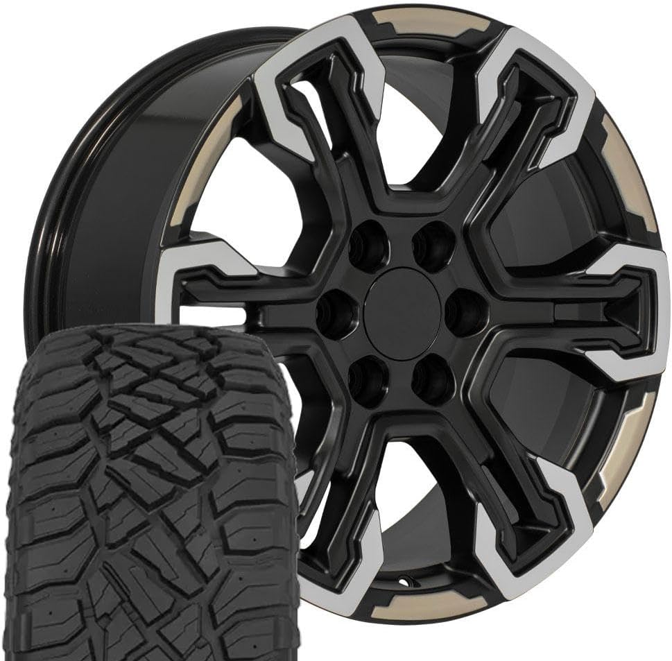 OE Wheels CV65 20" Rims and TerraMax RT 275/55-20 Tire Kit (Set of 4)