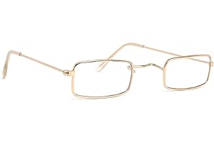 Skeleteen Mr Smee Glasses – Rectangular Granny Dress Up Eyeglasses – 1 Pair