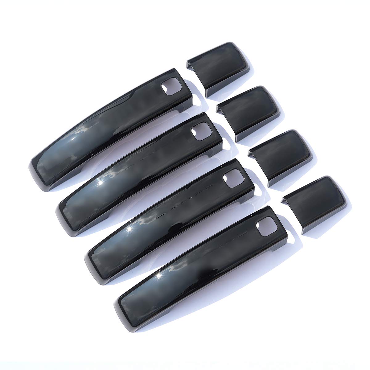 4 Couvercles De Poignée De Porte Extérieure Noirs Brillants Pour Range Rover Sport, Discovery 3, Freelander 2 (2005-2009)