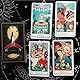 Kiuiom Hexen-Tarot,Tarot-Karten,Tarot-Deck,Tarot für Anfänger Rider Waite Tarot Wahrsagerei Spielzeug Holographisch Tarotkarten Schicksals-Weissagungskarte Wahrsagewerkzeuge Kartenspielen (127#)