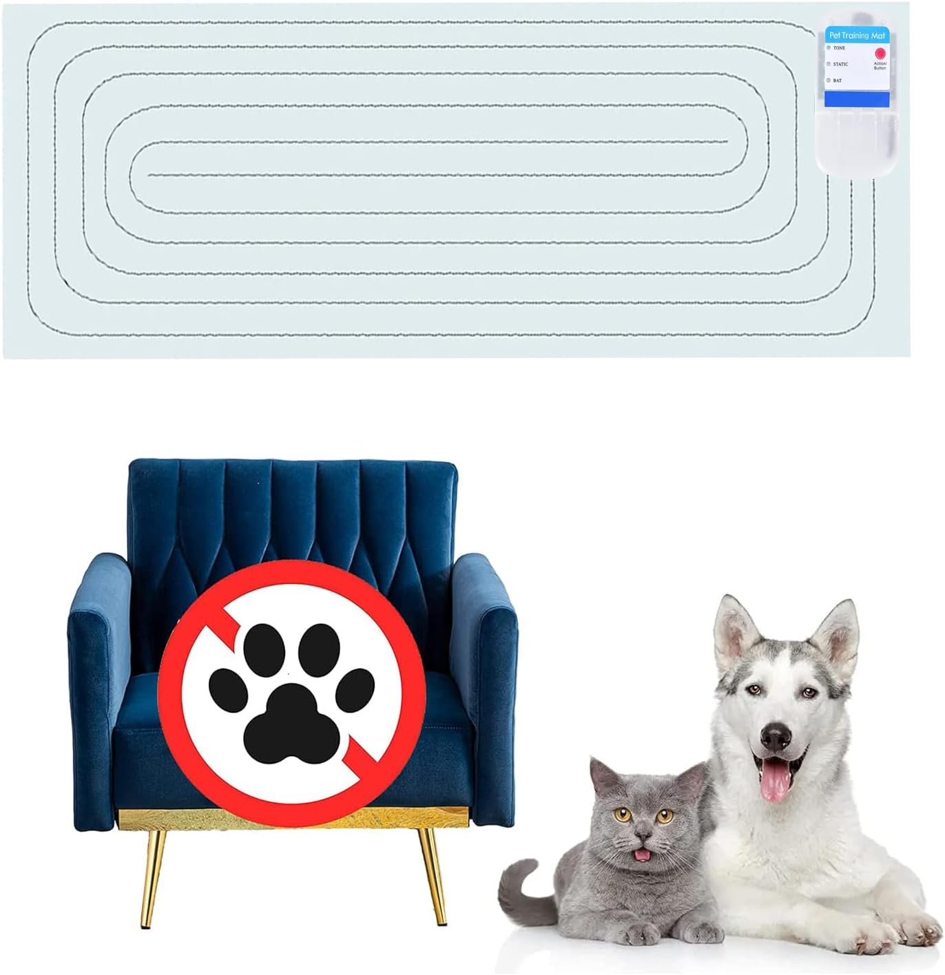 PAPARELA Scat Shock Mat for Dogs and Cats Indoor, Pet