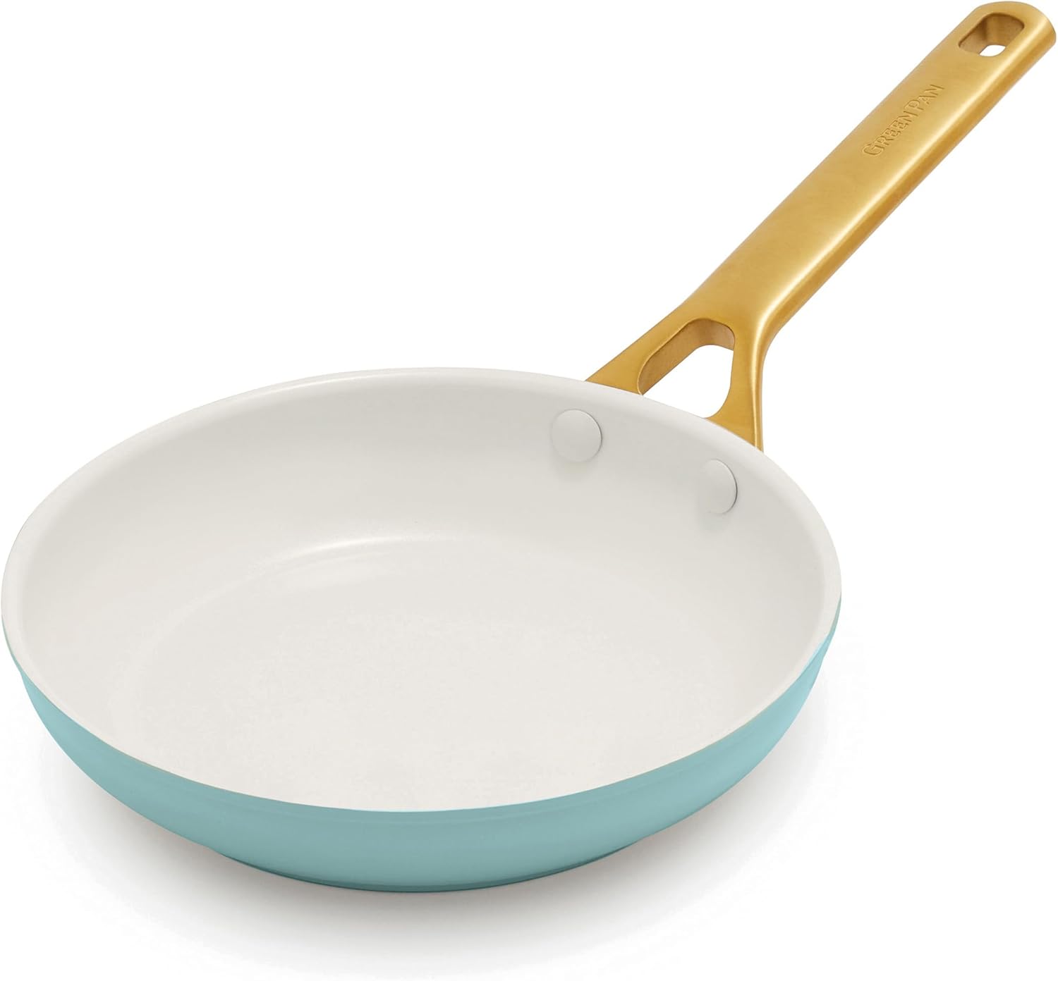 GreenPan Nonstick Reserve Pro 8" Frying Pan, NSF Certified Ceramic, Hard Anodized PFAS-Free Skillet, Stainless Steel Handles, Oven & Dishwasher Safe, Seaside Blue