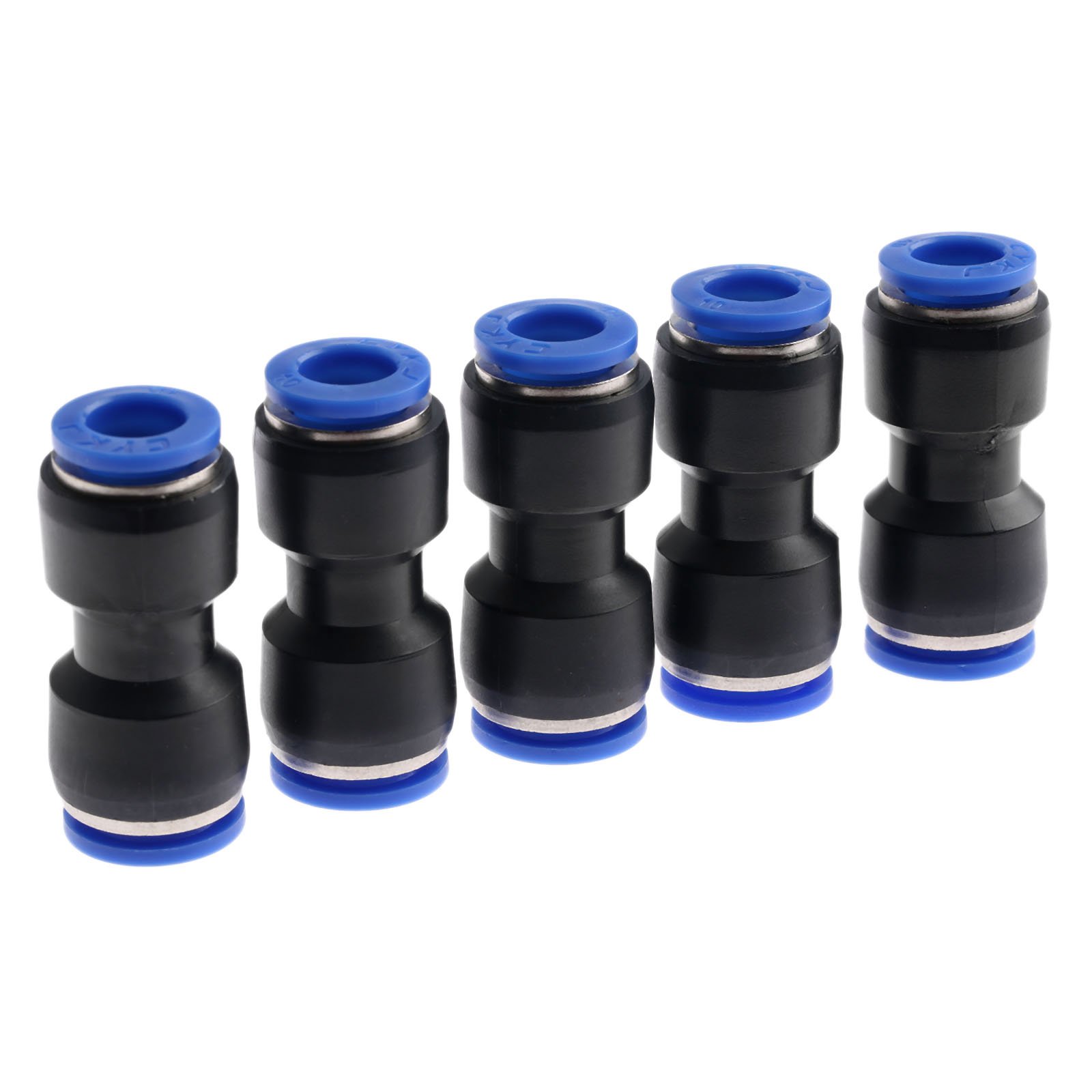 Muxsam 5Pcs Pneumatic Fittings Push In Straight Reducer Connectors Water Hose Quick Connect For Air Water Hose Pg12-10