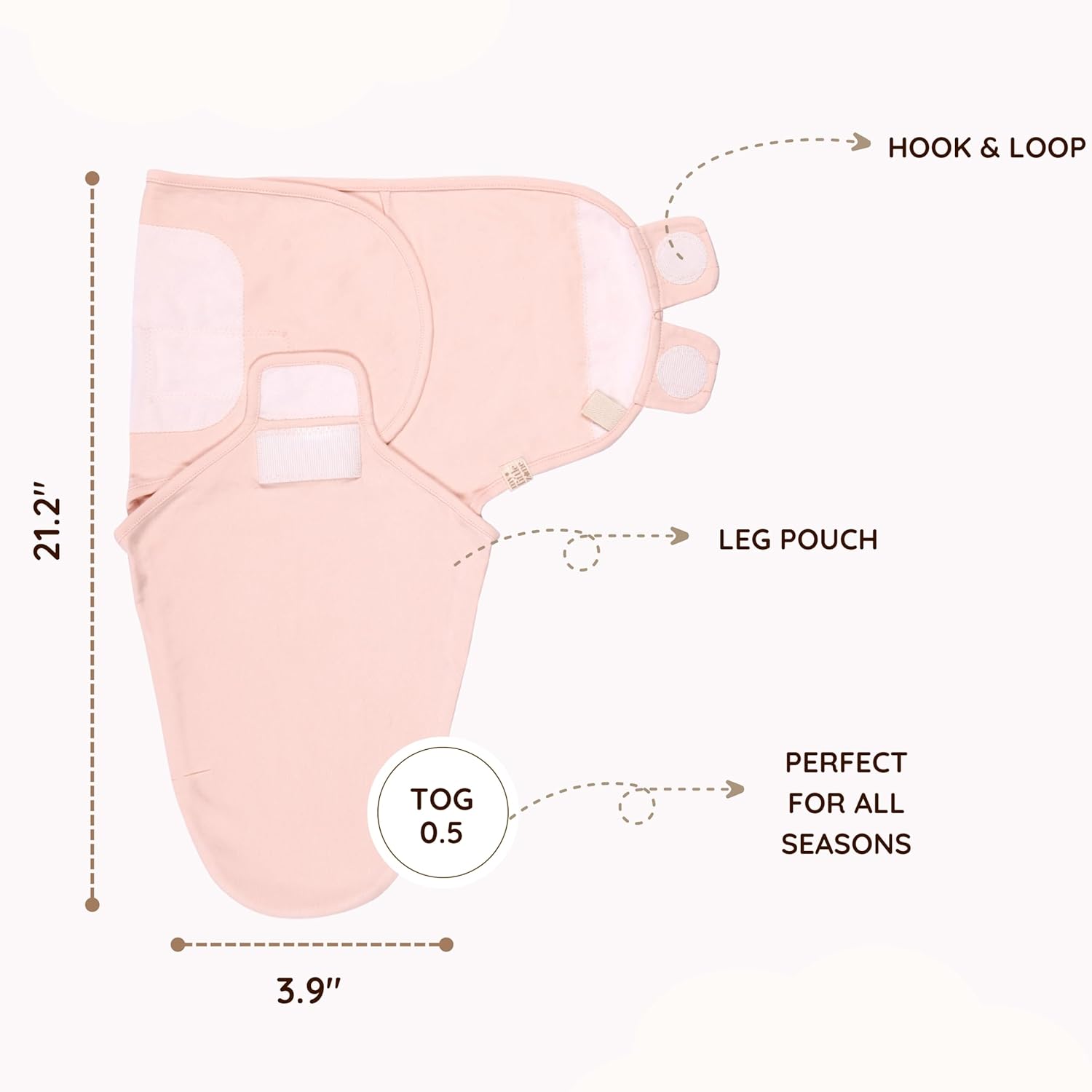 100% Cotton 3-Pack Baby Swaddle Sleep Sacks, 0-3 Months - Baby Girl Swaddle Newborn, Adjustable Swaddles for Newborns to 3 Months, Ideal Babies Gift Set, Designed in France, Pink + Floral Collection - Image 3