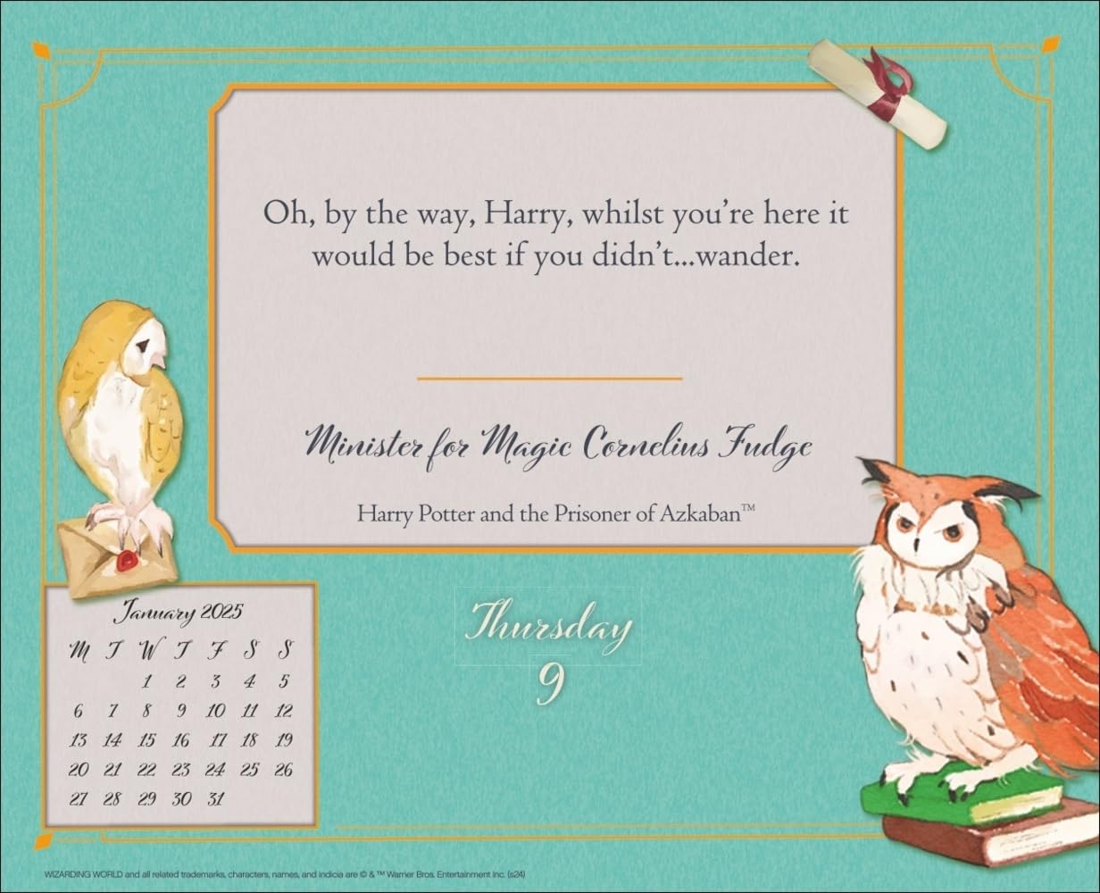 Harry Potter Tagesabreißkalender 2025: Magischer Kalender für jeden Tag mit Zitaten, Bildern und spannenden Details aus der Filmreihe. Tischkalender für Harry Potter-Fans. Auch zum Aufhängen