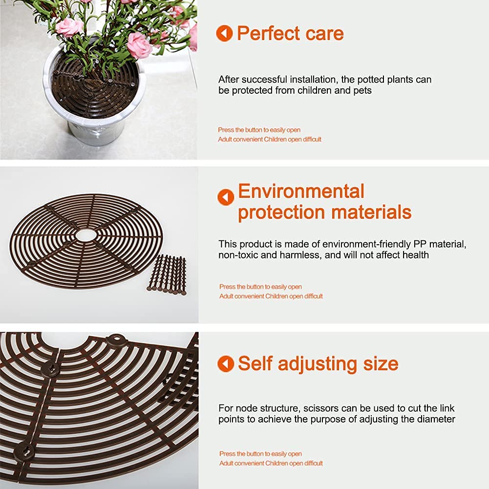 Yinong-EU Pot Protection pour Plantes, 52cm, Lot de 2, Marron