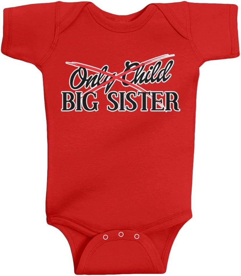 Threadrock Baby Girls' from Only Child to Big Sister Bodysuit