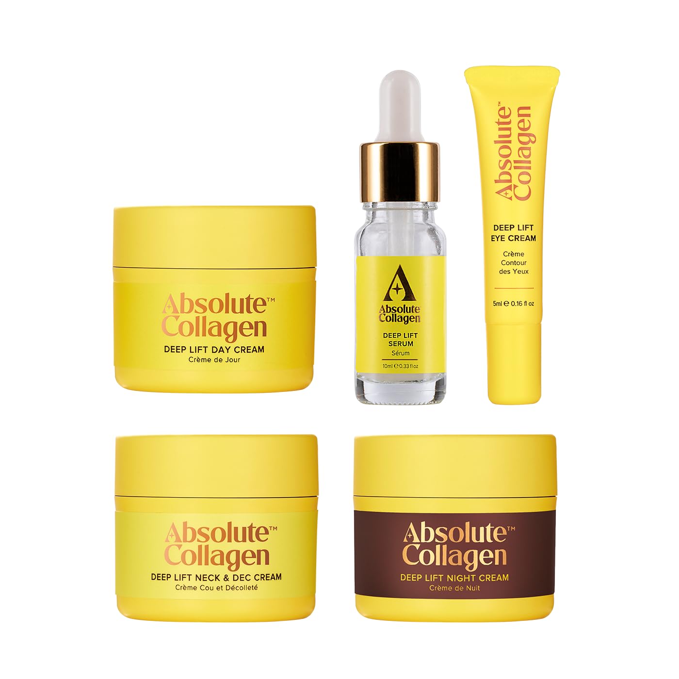 Absolute Collagen - Mighty Minis Travel Skincare Set - Complete Deep Lift Anti-Ageing Collection for Youthful Radiant Skin On-the-Go