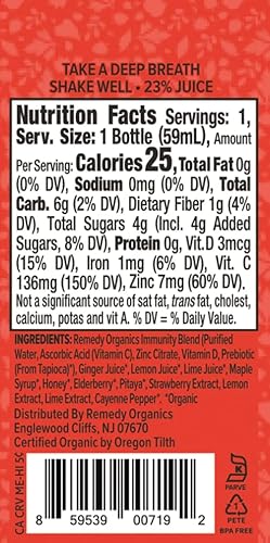 Miniatura 2 de Remedy Organics Protect Immunity + Defense Shot, a base de plantas, 2 onzas líquidas (paquete de 12)