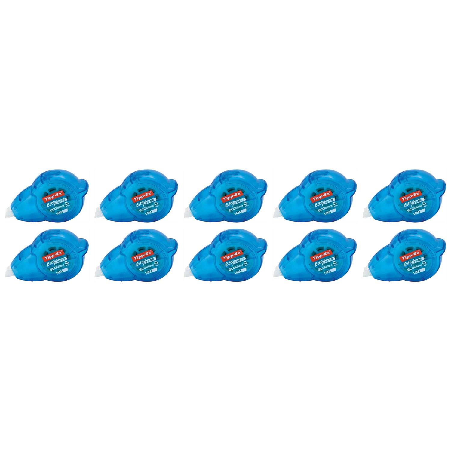 TIPP-EX Lot de 10 Rubans correcteur Easy Refill bleu transparent 5mm x 14m