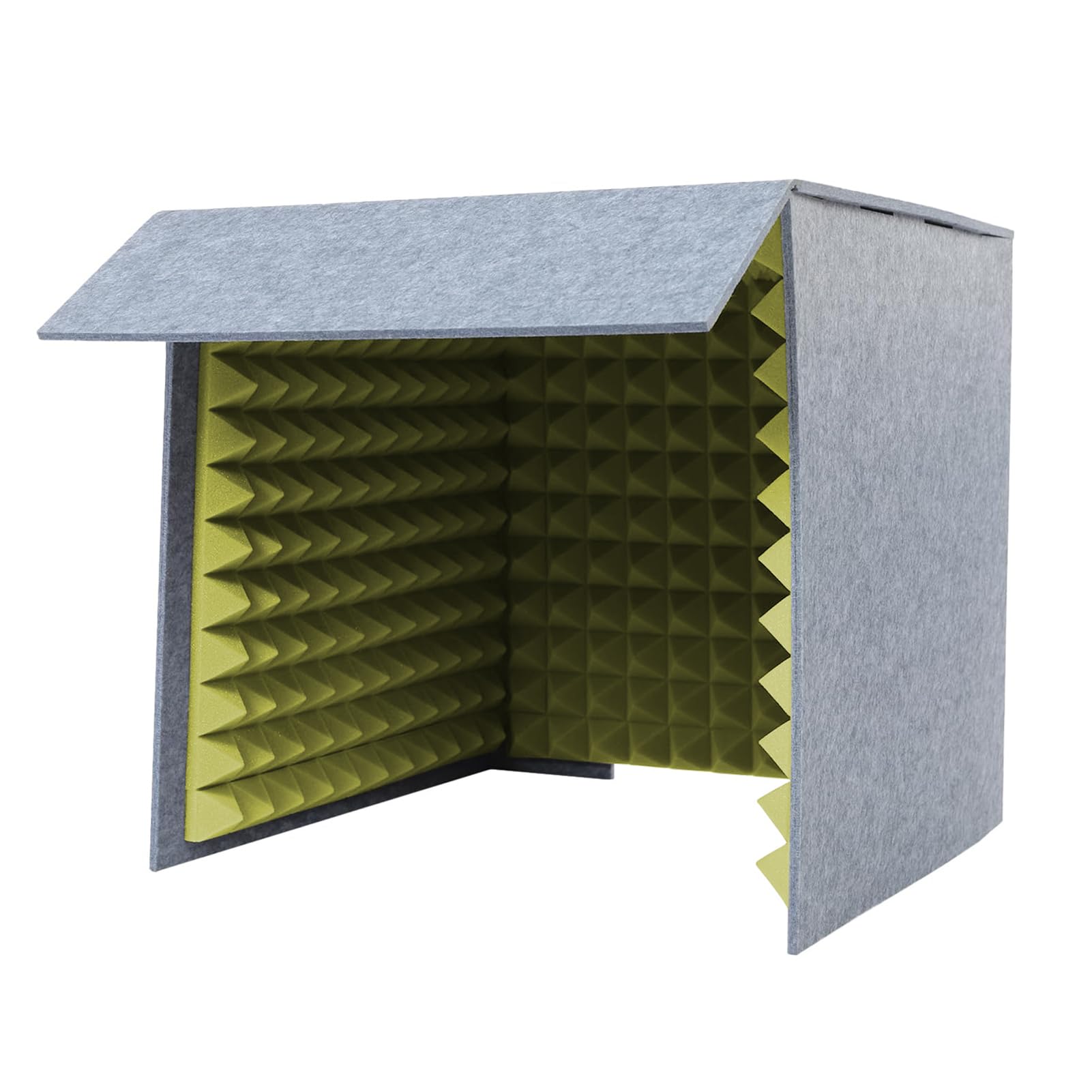Cabine d'enregistrement acoustique portable de 23,6 pouces avec panneaux isolants de bureau