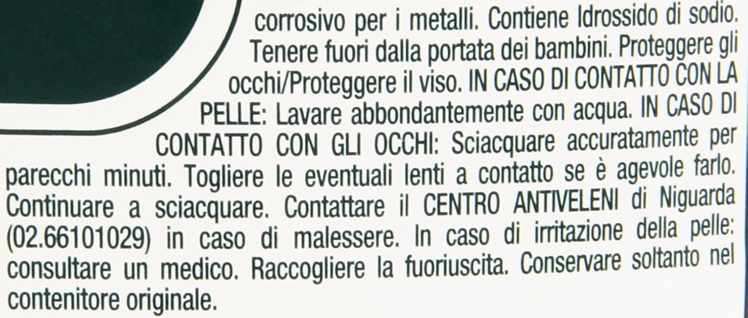 Cif - Limpiador de gel con lejía (12 unidades, 750 ml, limpiador multiusos, incluye llavero Italy Shop Service gratuito)