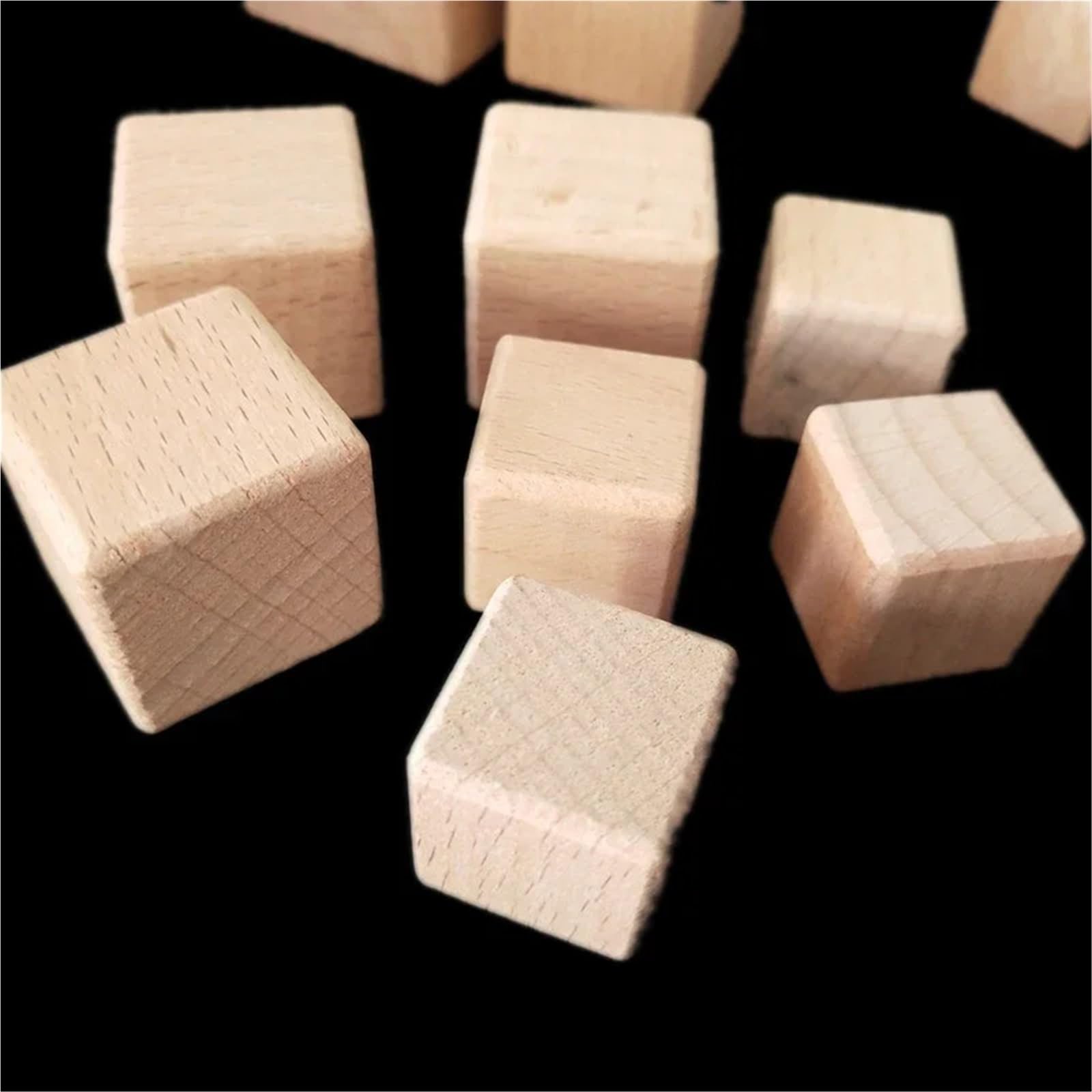 100 bloques de madera sin terminar 25 mm, cubos cuadrados maciza natural for manualidades, tallado, pintura y decoración