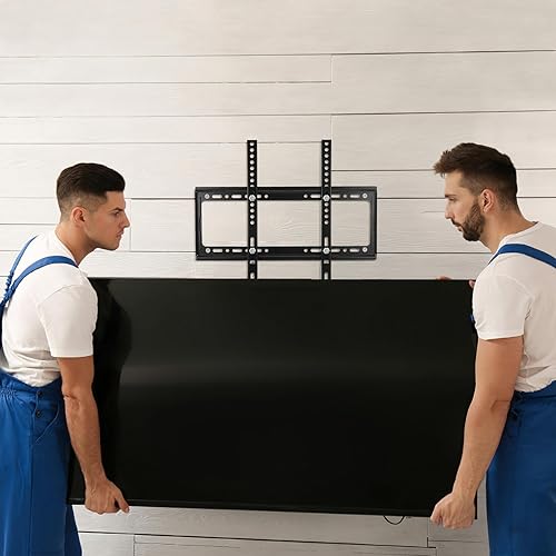 Miniatura 4 de DOITOOL Fixed Tv Wall Mount Bracket Low Profile Space Saving Tv Holder Kit for Screens with Screws Quick Installation Black