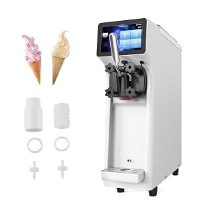 Commercial Ice Cream Maker Machine 1000W 2 7 to 4 Gal H Single Flavor Soft Serve Ice Cream